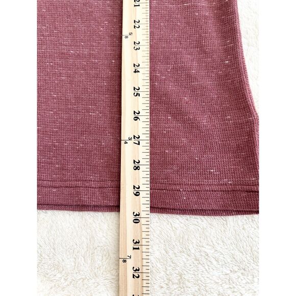 Sonoma Henley Shirt Mens XXL Burgundy Long Sleeve 3-Button Thermal Plus Size - Picture 5 of 6